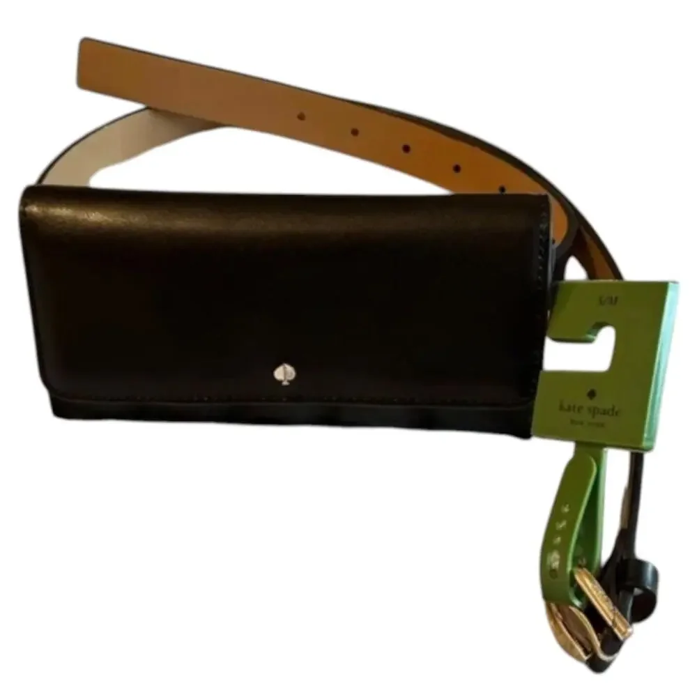 Kate Spade Black Leather‎ Belt Bag Wallet NWT